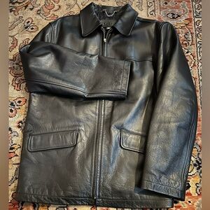 Vintage 90s Jcrew Men’s leather jacket